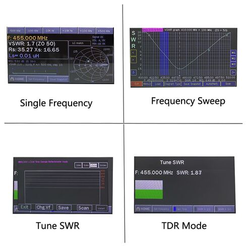 محلل هوائي Mini1300 0.1-1300 ميجا هرتز مع شاشة لمس 4.3 بوصة SWR/مقاومة/اختبار فقدان الإرجاع TDR وL/C متر SMA مجموعة معايرة غلاف من سبائك الألومنيوم in Kuwait