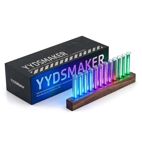 شاشة عرض طيف موسيقى 12-LED مع 240 خرزة RGB - محلل طيف عالي الحساسية، لون وسطوع قابل للتعديل للصوت المنزلي in Saudi Arabia