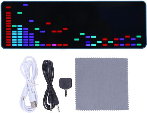 متخيل الصوت LED 16 × 24، محلل التعادل، 20 وضعًا ديناميكيًا، 7 تأثيرات لونية، مقياس مستوى الموسيقى المستجيب للصوت للستيريو المنزلي in Saudi Arabia