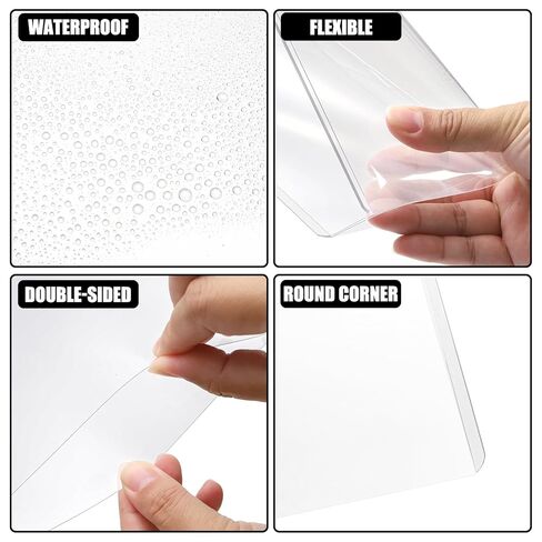 Jucoan 35 Pack Clear Menu Covers 8.5 x 11 Inch, 0.35 MIL Hard Plastic PVC Menu Sleeves, Single Page 2 View Menu Holder Protectors for Letter Size Recipe Wine List Coffee Bar Pub Hotel in Saudi Arabia