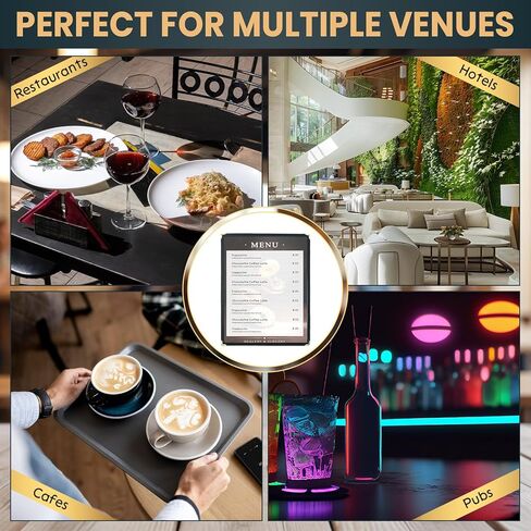 25 Pack 8.5 x 11 Inch Menu Covers, Various Style Menu Sleeves Clear View Menu Holder for Kitchen, Restaurant Supplies, Drink, Wine Menu (2 Page 4 View) in Saudi Arabia
