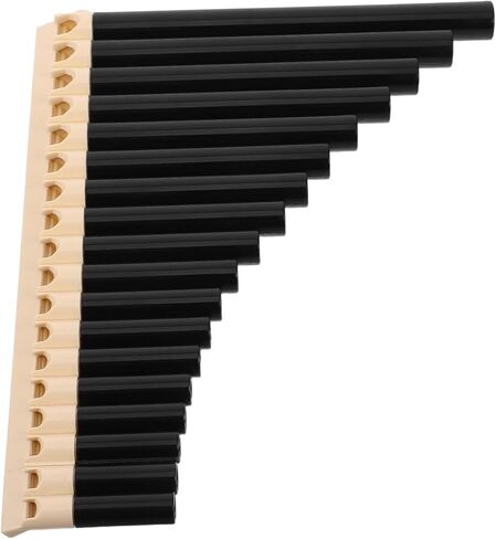 16-pipe Pan Flute Traditional Chinese Folk Instrument for Beginners and School Bands, Portable Panpipes in Brown Tone for Learning, Practice, and Performance in Saudi Arabia