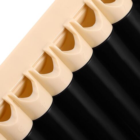 16-pipe Pan Flute Traditional Chinese Folk Instrument for Beginners and School Bands, Portable Panpipes in Brown Tone for Learning, Practice, and Performance in Saudi Arabia