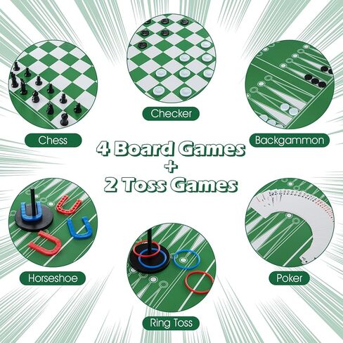 Giantex 12-in-1 Multi Game Table, 48 Inch Combination Game Tables with Foosball, Hockey, Ping Pong, Pool, Chess, Bowling, Checkers, Shuffleboard, Combo Game Table Set for Adults in Saudi Arabia