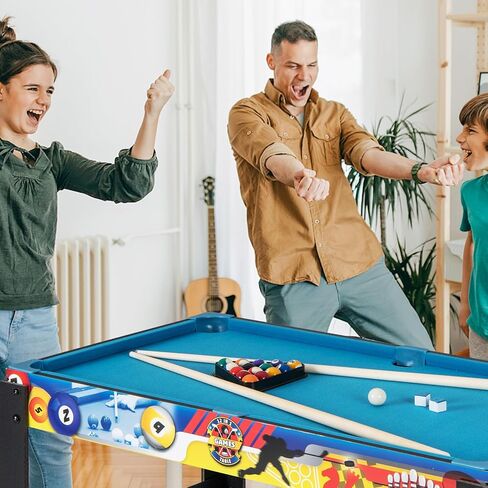 Giantex 12-in-1 Multi Game Table, 48 Inch Combination Game Tables with Foosball, Hockey, Ping Pong, Pool, Chess, Bowling, Checkers, Shuffleboard, Combo Game Table Set for Adults in Saudi Arabia