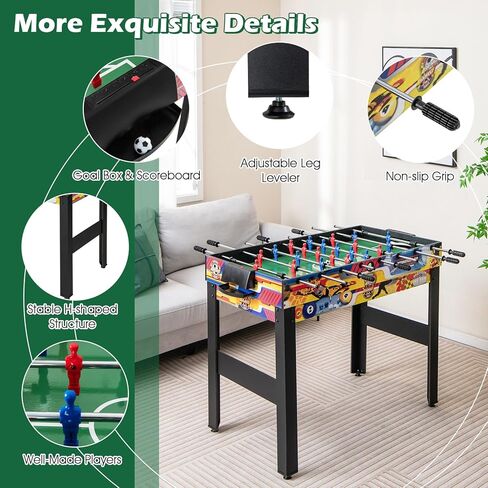 Giantex 12-in-1 Multi Game Table, 48 Inch Combination Game Tables with Foosball, Hockey, Ping Pong, Pool, Chess, Bowling, Checkers, Shuffleboard, Combo Game Table Set for Adults in Saudi Arabia