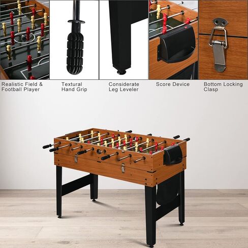 7-in-1 Multi Game Table, Full Size Combo Arcade Table Set, Combination Games Table for Family, Adults with Hockey, Pool, Foosball, Ping Pong, Shuffleboard, Chess and Backgammon in Kuwait