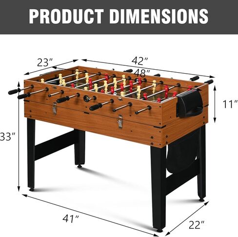 7-in-1 Multi Game Table, Full Size Combo Arcade Table Set, Combination Games Table for Family, Adults with Hockey, Pool, Foosball, Ping Pong, Shuffleboard, Chess and Backgammon in Kuwait