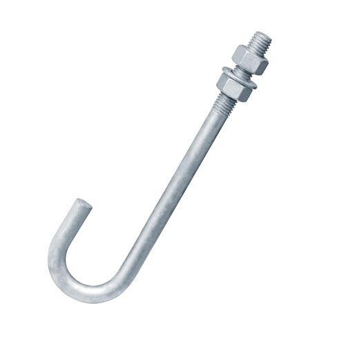 4 Pack 5/8"-11 x 9-7/8" J Bolt Anchor for Concrete Post Deck Fence, Hot Dipped Galvanized Steel in Saudi Arabia