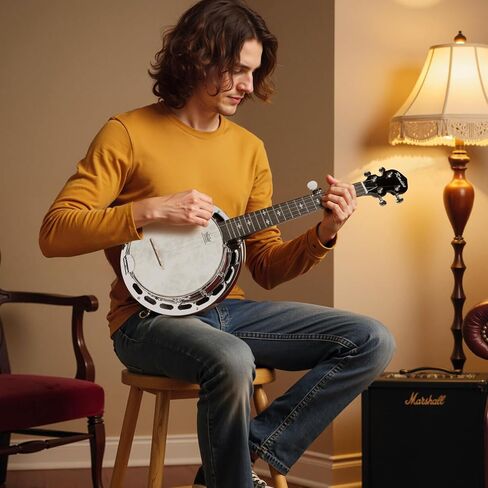 Kmise Banjo, 5 String Mini Banjos with Remo Head, Portable Travel 28-inch Closed Back Banjo Kit with Bag, Strap, Tuner, and Finger Picks for Beginners Adults Starter Gift in Saudi Arabia