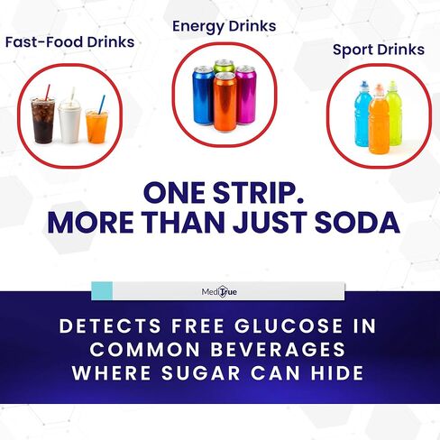 DietCheck – 50 Diet Soda Test Strips to Detect Non-Diet Soft Drinks – A Must-Have for Diabetics, Keto & Sugar-Free Diets – 50 Strips – Verify Your Diet Drink in Seconds in Saudi Arabia