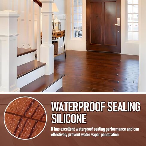 JAOJAO Brown Silicone Caulk, Brown Caulk Water-Resistant Adhesive Perfect Seal for Interior and Exterior Use Reliable and Effective Long-Lasting Protection for Doors Windows Siding Roofing,100g in Kuwait