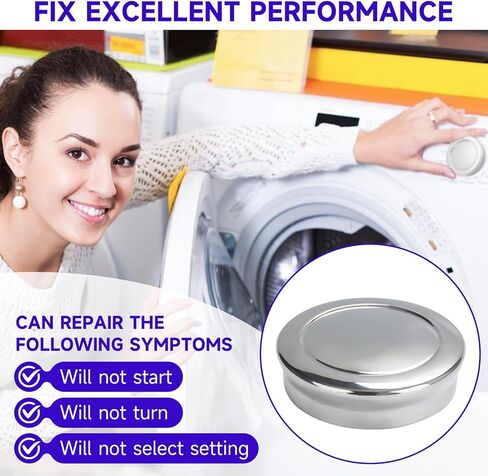 Washer Control Knobs Replacement DC64-03186A Fits for Samsung Washer/Dryer,Replace DC67-00680A DC97-18058A DC97-18058C DC97-18058B EAP117352689 PS11735268 AP6002623 in Kuwait