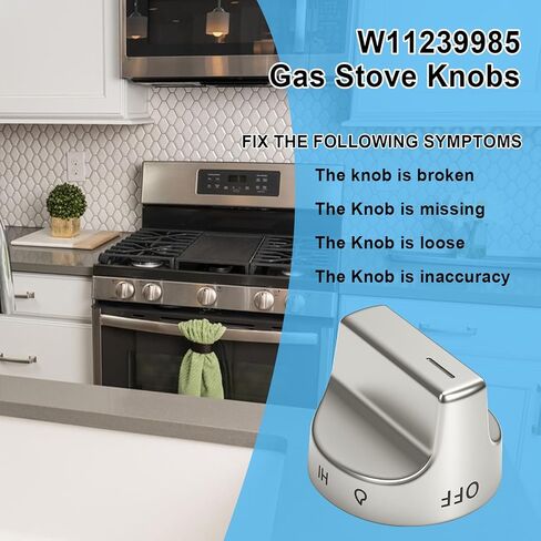 5 قطع W10850015 مقابض موقد الغاز المتوافقة مع نطاقات الغاز الدوامة استبدال W10850015 W11032553 PD00061875 4845290 AP6333411 PS12578779 EAP12578779 in Kuwait