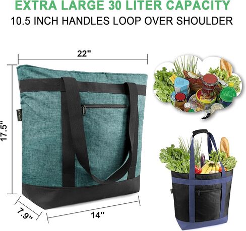 BeeGreen Insulated Cooler Bag Leakproof Freezer Shopping Tote for Groceries Heavy Duty Thermal Food Delivery Bag in Kuwait