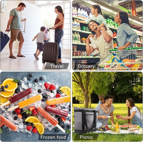 BeeGreen Insulated Cooler Bag Leakproof Freezer Shopping Tote for Groceries Heavy Duty Thermal Food Delivery Bag in Kuwait