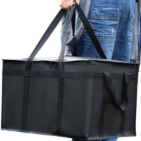musbus 4-Pack insulated trunk organizer car cooler bag Food Insulated Grocery shopping bags, Black, reusable,zipper,foldable,tote,cold,for adult,for foodland, in Saudi Arabia