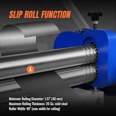 40-inch 3-in-1 Pan and Box Brake – Slip Roll, Shear, Bending Machine for Sheet Metal, 20 Gauge Mild Steel, Adjustable Fingers, Heavy Duty, Metalworking, Fabrication, Rolling, Bending, Model MMCB4020 in Kuwait