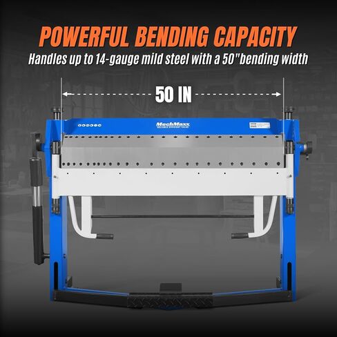 50-Inch Foot Clamp Pan and Box Brake, Industrial Heavy Duty Sheet Metal Folding Machine, 0–135° Bending Angle, 1.9" Clamping Lift, 2" Box Depth, Model PB2A5014 in Kuwait