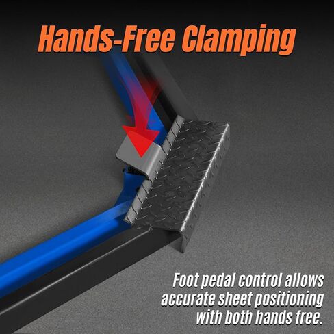 50-Inch Foot Clamp Pan and Box Brake, Industrial Heavy Duty Sheet Metal Folding Machine, 0–135° Bending Angle, 1.9" Clamping Lift, 2" Box Depth, Model PB2A5014 in Kuwait