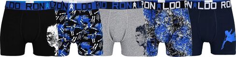 CR7 Boy's Travel Bag, Value 5-Pack Cotton Blend Trunks, X-Large age 13-15 Multicolor in Saudi Arabia