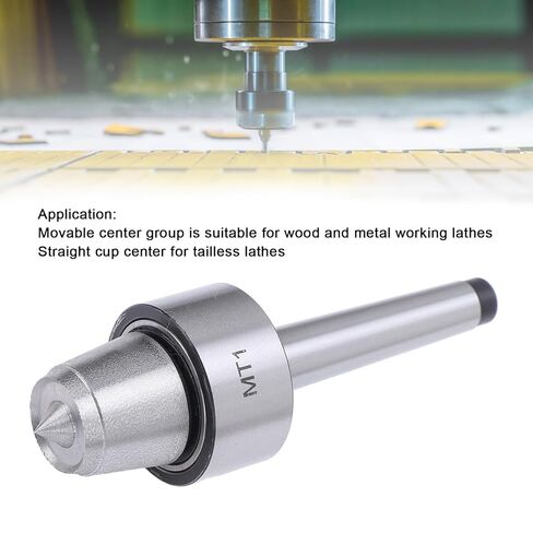 Lathe Live Center, MT1 Woodworking Live Tailstock Center Stainless Steel CNC Long Spindle Lathe Tool in Saudi Arabia