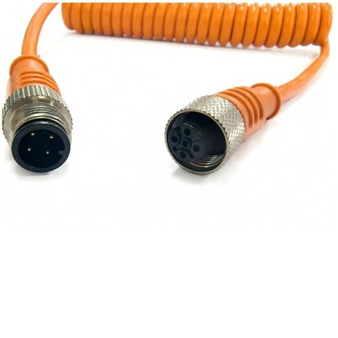 M8 M12 4-PINS Female Male Sensors Connecting Cable, Spring Type, Female to Male Changed 2M Length Standard ODM Supported(M8-4PINS 2M) in Saudi Arabia