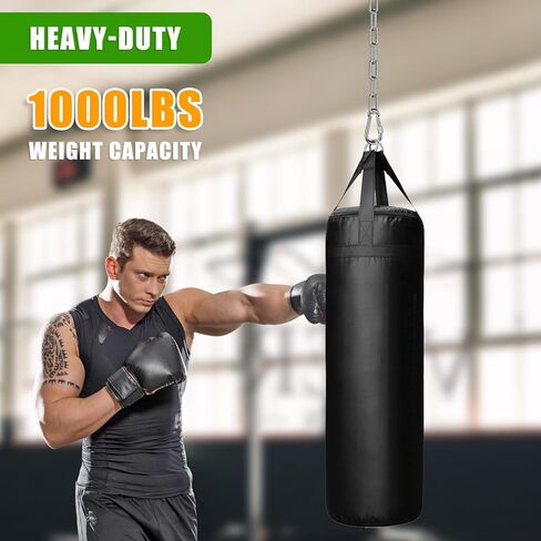 SELEWARE Heavy Duty Stainless Steel Punching Bag Chain, 1000LB Heavy Bag Hanging Chain with Carabiners, Extension Chain for Boxing Bags, Hammocks, Swings, Yoga Trapeze & Hanging Chairs in Kuwait