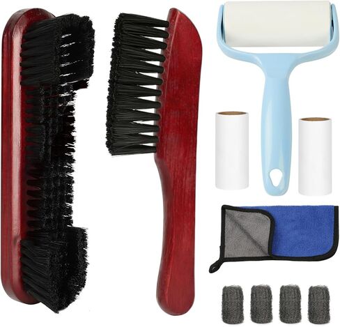 AKLOT Pool Table Accessories Brush Set for Felt,5/10 Kit Billiard Table Cleaning Accessories with 2 Pool Table Brush,4 Ferrule Polish Cloths,Cue Cleaner Cloth,Sticky Lint Roller in Saudi Arabia
