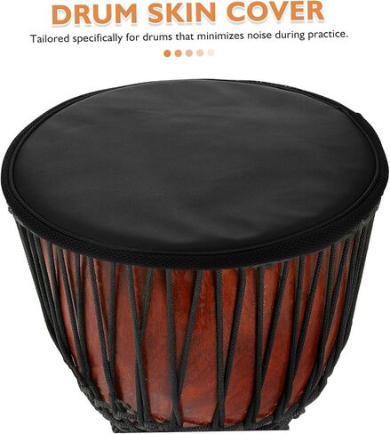 BESTonZON غطاء الطبل الأفريقي PU مقاوم للرطوبة Djembe للتحكم في الضوضاء، غطاء واقي مناسب للممارسة الهادئة للمساحات المشتركة in Saudi Arabia