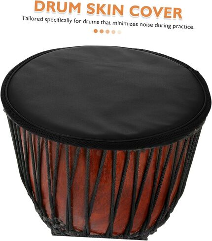 غطاء رأس طبلة HANABASS Djembe غطاء حماية من الرطوبة لجلد الطبل الأفريقي لتخميد الصوت للمساحات المشتركة للممارسة الهادئة in Kuwait