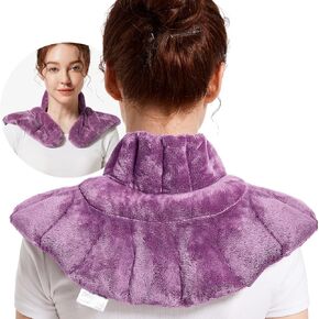 Microwavable Heating Pad for Neck, Shoulders, and Back - Weighted Neck Warmer with Moist Heat, Purple, Lavender Scented in Kuwait