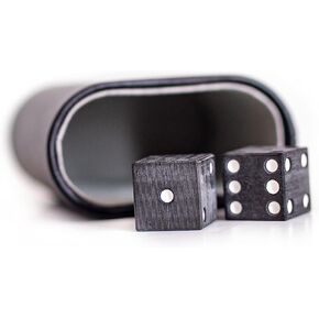 Carbon-By-Charlie Solid Carbon Fiber Dice Set – Set of 2 Premium Craps Dice for Adults – Deluxe Dice Pair for Backgammon, Yahtzee, Craps and Other Dice Games in Kuwait