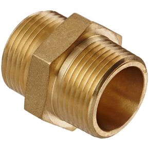 Campbell Fittings DMH1010 حلمة سداسية مزدوجة للذكور، 1 بوصة معرف، نحاس، 1 بوصة NPT × 1 بوصة NPSH in Kuwait