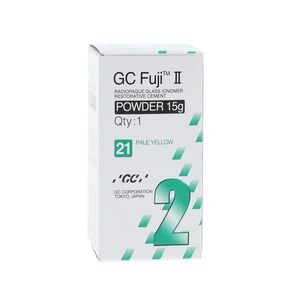 GC 000095 Fuji II Glass Ionomer Cement Powder #21 Pale Yellow 15gm in Kuwait