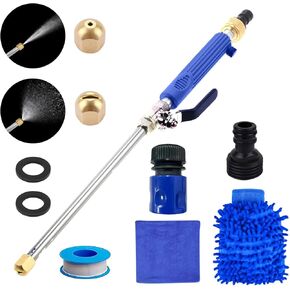 عصا غسيل كهربائية عالية الضغط - فوهة نفث مياه معدنية مع طرفي رش - بخاخ نهاية خرطوم عالي التحمل لغسيل السيارات والفناء والسطح وتنظيف الرصيف in Kuwait