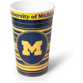 أكواب تذكارية من Westrick Michigan Wolverines سعة 22 أونصة - 4 أكواب بلاستيكية قابلة لإعادة الاستخدام، أدوات للشرب في الاستاد من الدرجة الامتياز لحفلات الباب الخلفي لكرة القدم الجامعية in Kuwait