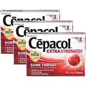 Cepacol Maximum Strength Throat Drop Lozenges, Cherry, 16 Count (Pack of 2) in Kuwait