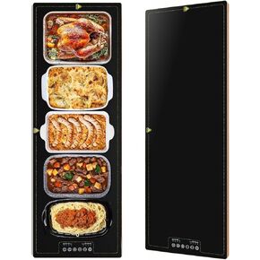 صواني تسخين كهربائية مقاس 40 × 14 بوصة لحفلات البوفيهات - درجة حرارة قابلة للتعديل (100 درجة فهرنهايت - 260 درجة فهرنهايت) لتدفئة الطعام وخوادم البوفيه وتدفئة - طبق ساخن كبير جدًا للمطاعم والمناسبات in Kuwait