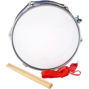 13" Snare Drum for Beginners and Kids, Double Tone Percussion Instrument, Lightweight Educational Practice Pad Drum Kit- Blue in Kuwait