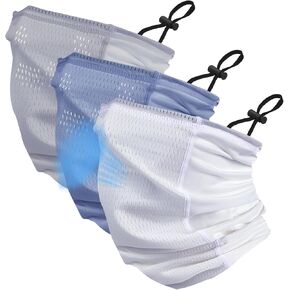 Geyoga 3 Pcs Adjustable Cooling Neck Gaiter Breathable Balaclava Neck Mask Strap Mesh Sun Scarf for Summer Sports Cycling in Saudi Arabia