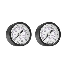 Solimeta Air Pressure Gauge for Air Compressor Air Filter, 1-1/2" Dial Center Back Mount, 1/8" NPT,0-160 Psi, 2 PCS in Kuwait