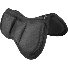 مجموعة وسادات نصف سرج من إسفنج ميموري من كافاليري - خيارات ركوب الهواء ثلاثية الأبعاد/خيارات جل مبطنة من Coolmax، ممتصة للصدمات وقابلة للتنفس وغير قابلة للانزلاق، للتدريب على القفز على الترويض وركوب الخيل لمسافات طويلة يوميًا in Kuwait