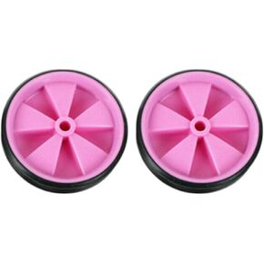 Pink Bicycle Training Wheels for Kids - 1 Pair Cycling Support Wheels, Low Noise Rubber Bike Assist Wheel Stabilisers in Kuwait