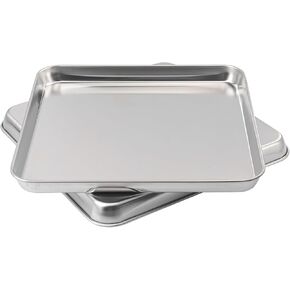 2 Pack Square Stainless Steel Surgical Tray, 12 x 12 Inch Surgical Trays, Stainless Steel Medical Trays for Lab Instruments Organizer, Lab, Tattoo, Dental in Kuwait