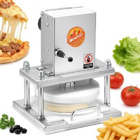 Newhai 8.6" Electric Pizza Dough Press Machine Commercial Dough Roller Sheeter Stainless Steel Pastry Bread Press Forming Processor for Bakery Home Restaurant Use in Kuwait