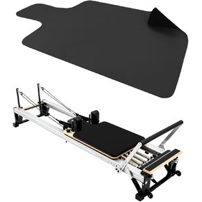 بساط بيلاتيس ريفورمر غير قابل للانزلاق، بساط منشفة بيلاتيس بسطح من الصوف الناعم، بساط بيلاتيس مع معدات متعددة، خفيف الوزن وقابل للطي، يمتص العرق ويجف سريعًا، لليوجا واللياقة البدنية (أسود) in Kuwait