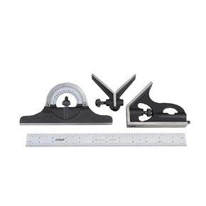 مربع مجموعة ميكانيكي مقاس 12 بوصة - تخرج 16R (1/32 بوصة، 1/64 بوصة، 1/50 بوصة، 1/100 بوصة) مع مستوى رأس وروح قابل للتعديل، صنع في الولايات المتحدة in Kuwait