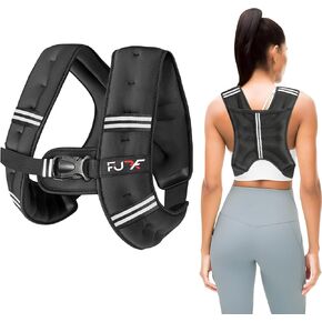 FUFF Weighted Vest Woman, 5/10/12/15/20/25/30 LB Womens Weight Vest for Walking, Strength Training Weight Vests for Female Men, Reflective Stripe Body Vest for Workout Running Jogging Fitness in Saudi Arabia