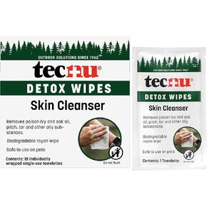تكنو مناديل التخلص من السموم، 18 قطعة مناديل مبللة كبيرة فردية لإزالة الطفح الجلدي المسبب للزيت من الجلد، بدون ماء، وأيضًا للبلوط السام والسماق السام in Kuwait